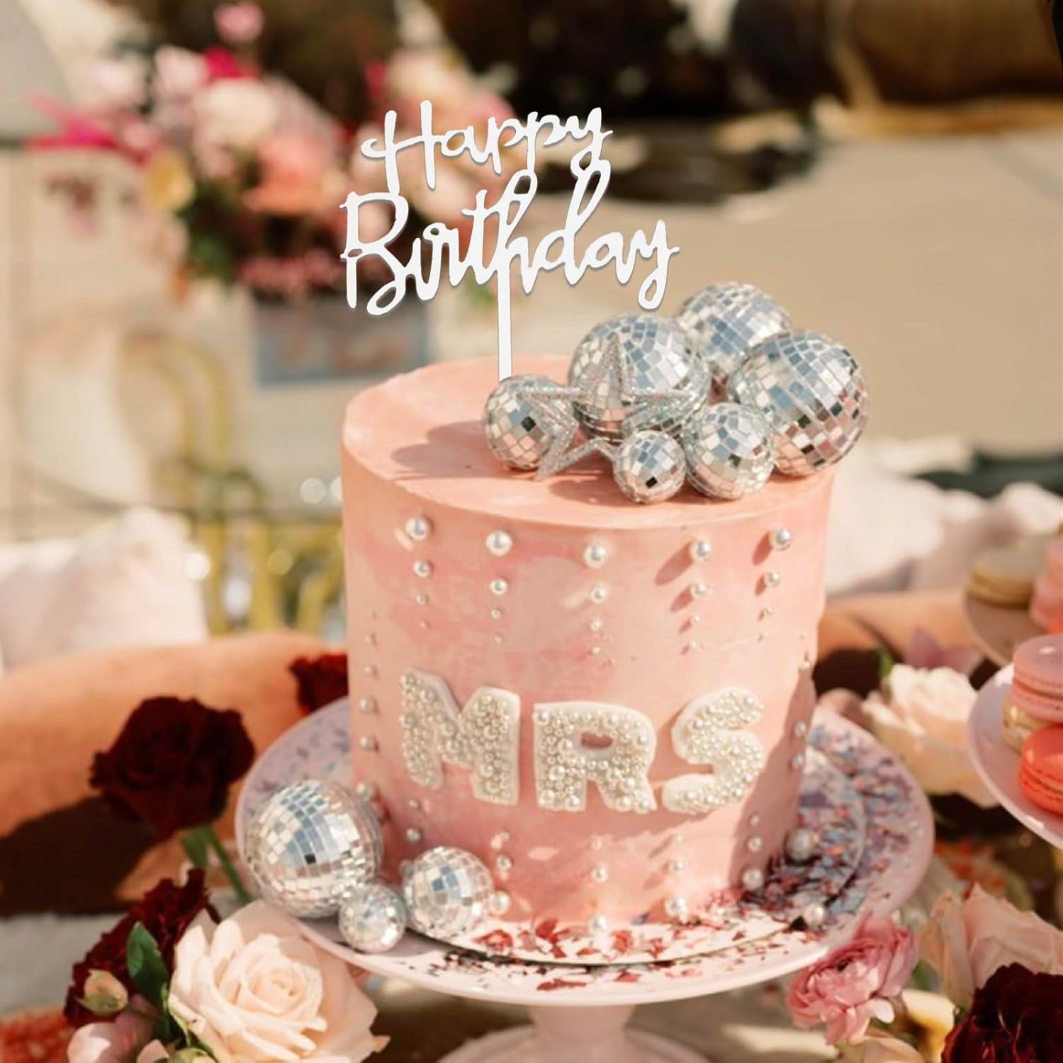 23 Pcs Disco Ball Cake Decorat - Star Tree Topper 评论和价格