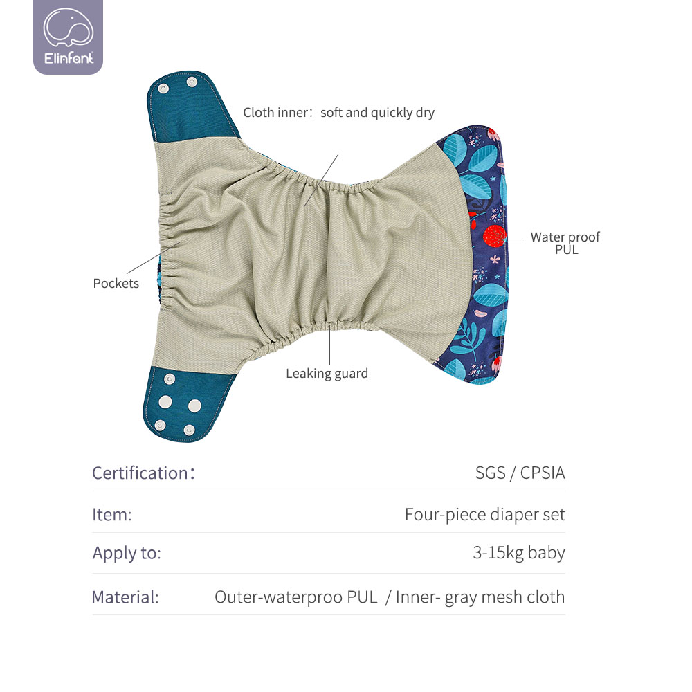 Elinfant Cloth Diaper Set Baby - Pampers Diaper Premium Care 评论和价格