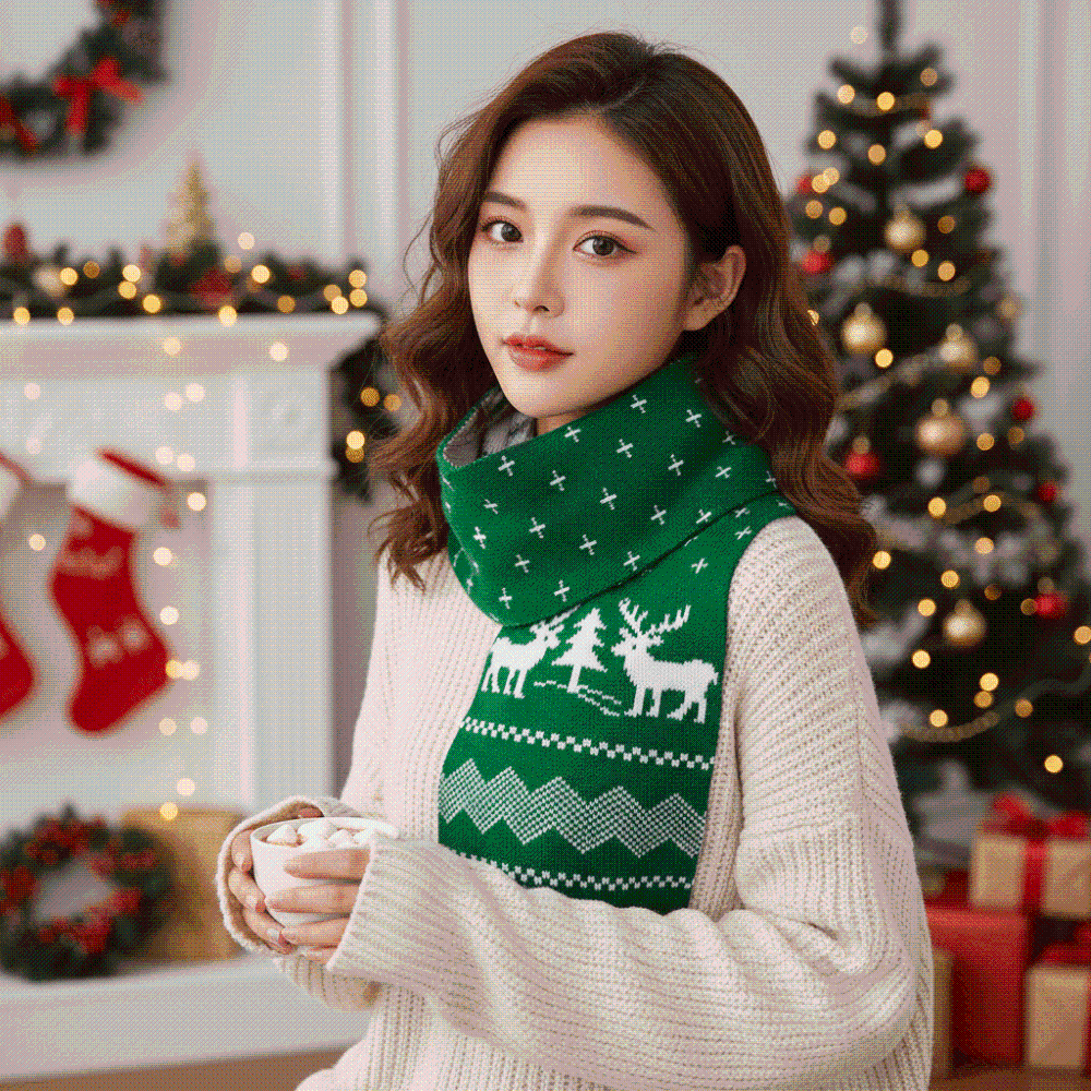 Thermal Yarn Christmas Hat Sca - Santa Hat Plush 评论和价格