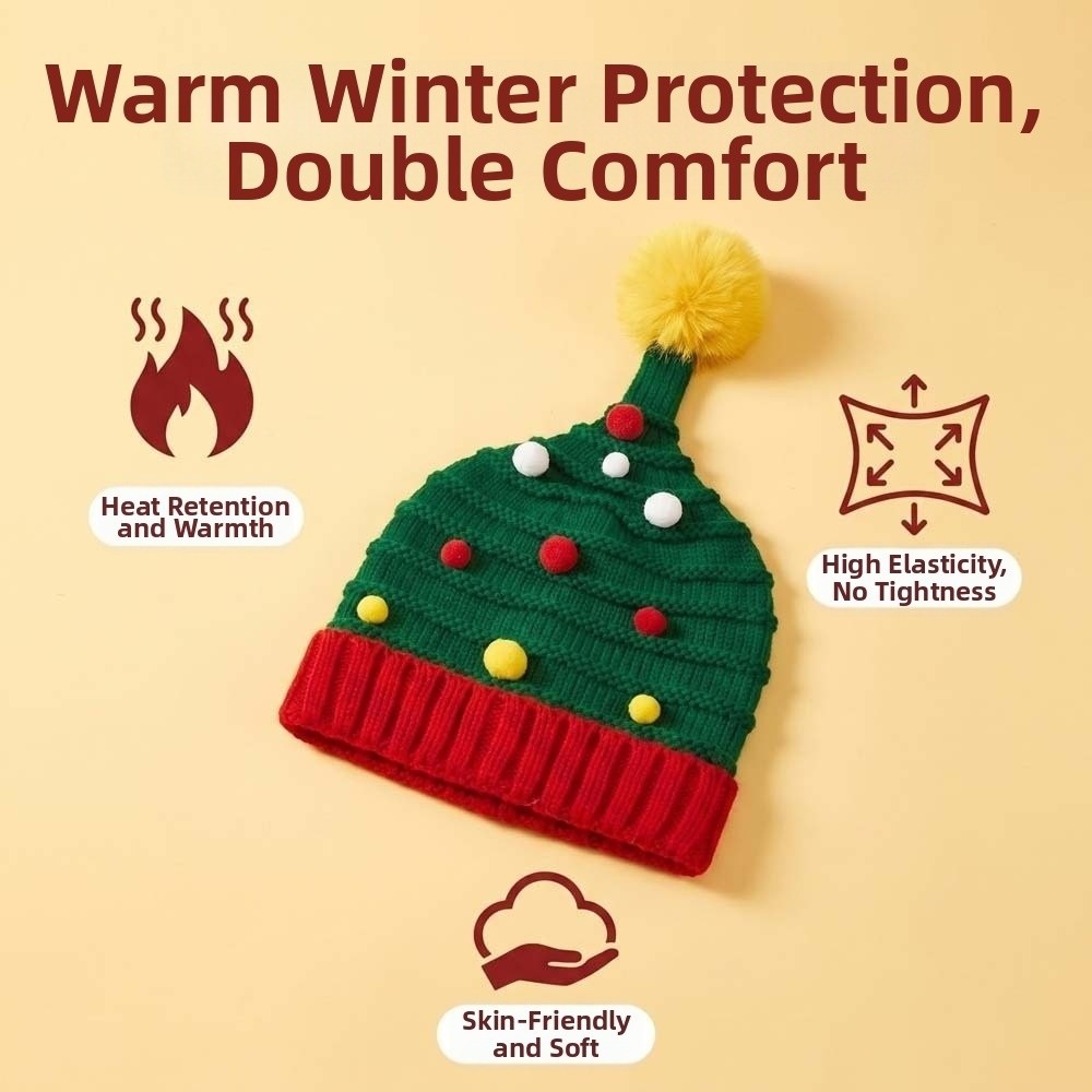 Thermal Yarn Christmas Hat Sca - Santa Hat Plush 评论和价格