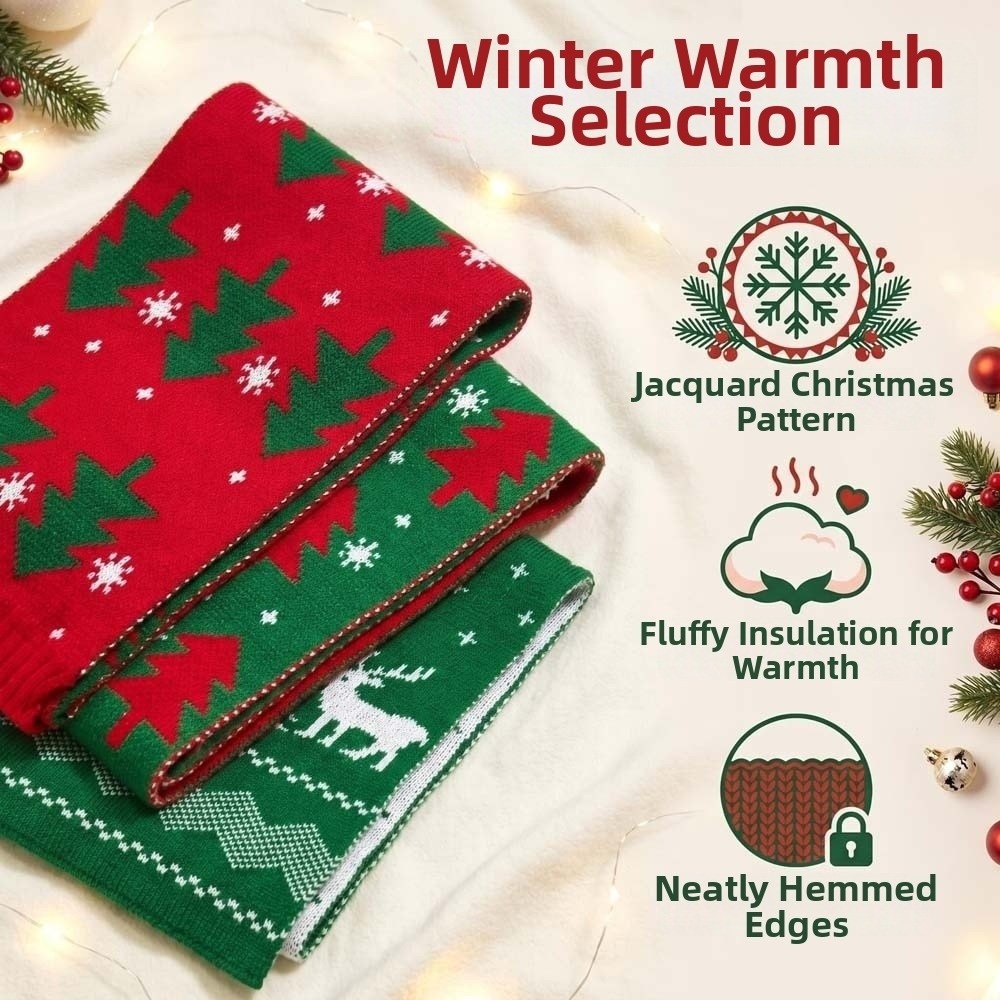 Thermal Yarn Christmas Hat Sca - Santa Hat Plush 评论和价格