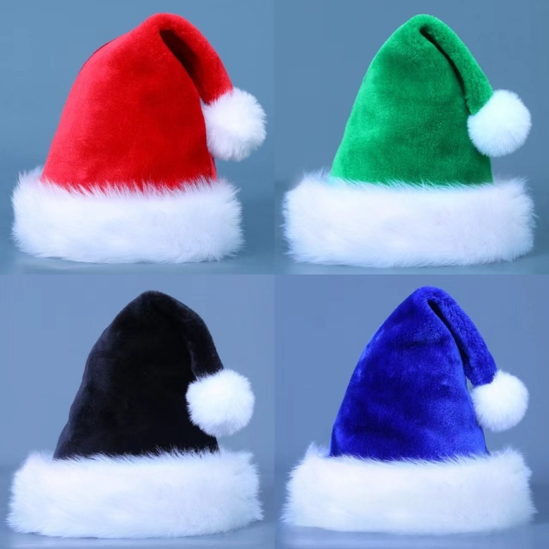 1pcPlush Santa Hats Velvet Chr - Santa Hat Plush 评论和价格